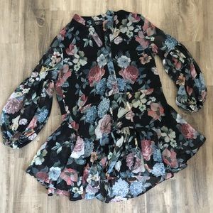 Vici long sleeve short dress